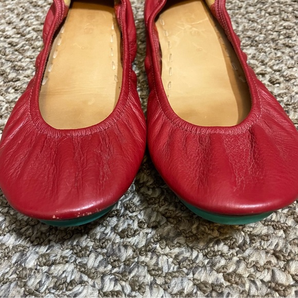 Tieks Red Ballet Flats leather slip on shoes Size 8 - Picture 3 of 6